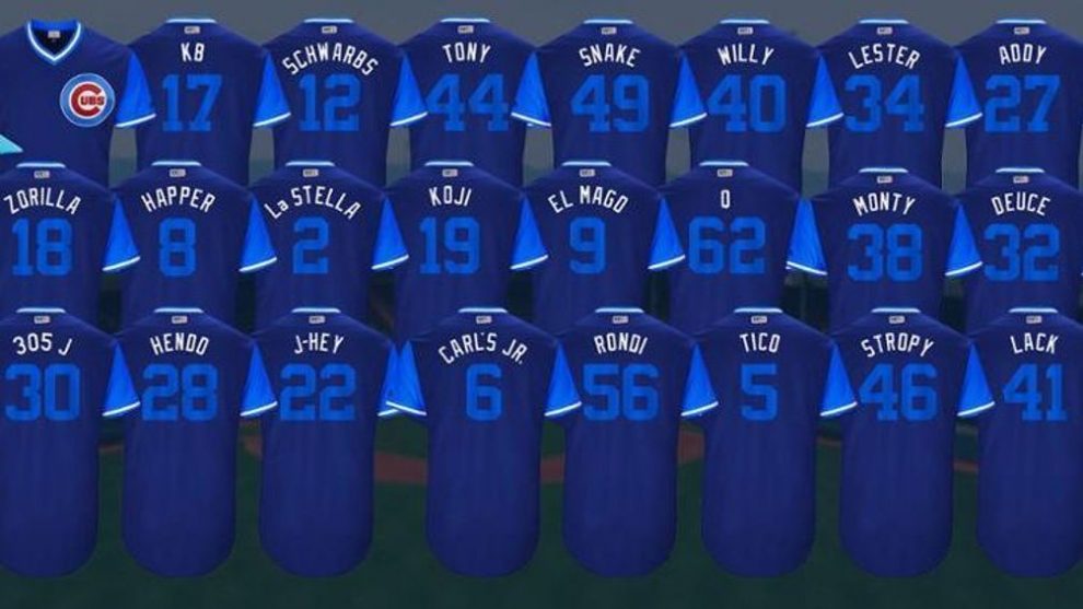 cubs player weekend jerseys